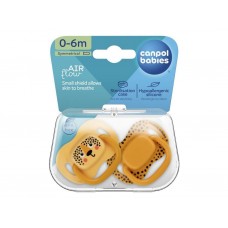 Пустышка силиконовая симметричная 6-18 мес BabiesBoo 2 шт - оранжевая Canpol Babies 34/928_ora