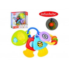 Игрушка-брелок с ключами и прорезывателем LS010S, звук, свет, Infunbebe