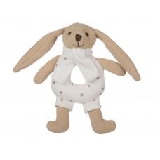 Игрушка-погремушка мягкая Кролик - бежевая Canpol Babies 80/201_bei