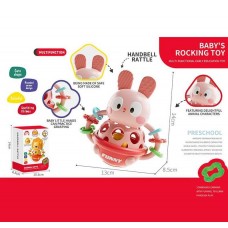 Прорезыватель BabyToys 1688-153 Зайчик с брязкальцем и намистинами Прорезыватель BabyToys 1688-153 Зайчик с брязкальцем и намистинами