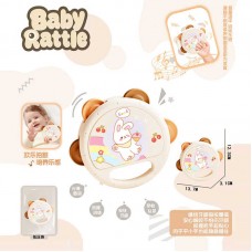 Погремушка BabyToys 2510 з бубном для новонароджених Погремушка BabyToys 2510 з бубном для новонароджених
