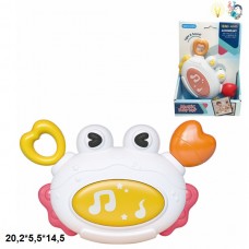 Погремушка краб BabyToys 3307-4 музична зі світлом