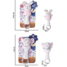 Погремушка м'яка BabyToys 688M із пищалкою заєць слоненя