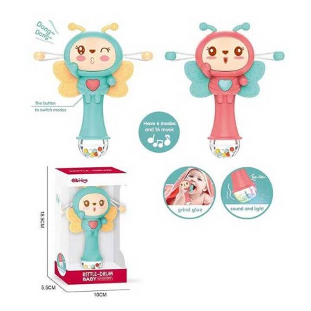 Погремушка BabyToys 698-75 со звуком и подсвечиванием для новорожденных