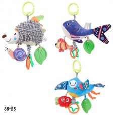 М'яке брязкальце-підвіска BabyToys L1512 з прорізувачем і дзвіночком