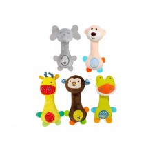 Погремушка BabyToys WD2309027 мягкие животные с пищалкой
