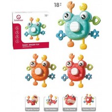 Гремітниця BabyToys Краб із пискавкою та тріскачкою, 3 кольори