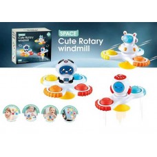 Погремушка-спинер BabyToys B20C космические фигурки на присосках 3 шт