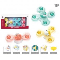 Погремушка-спинер BabyToys с присосками Морские жители, 3 шт Погремушка-спинер BabyToys с присосками Морские жители, 3 шт