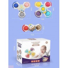 Погремушка спиннер BabyToys на присоске, 3 штуки, разные цвета Погремушка спиннер BabyToys на присоске, 3 штуки, разные цвета