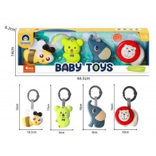 Набор погремушек BabyToys 977-1 из 4 штук с подвесом Набор погремушек BabyToys 977-1 из 4 штук с подвесом