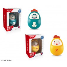 Неваляшка BabyToys HE0296 динозавр з прорізувачем і рухомим обличчям