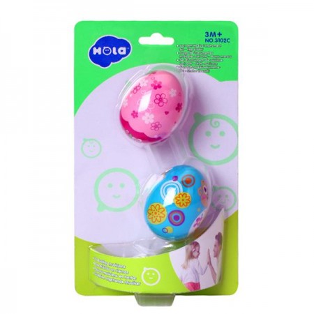 Погремушка Hola Toys 3102C яйца разные цвета с рождения