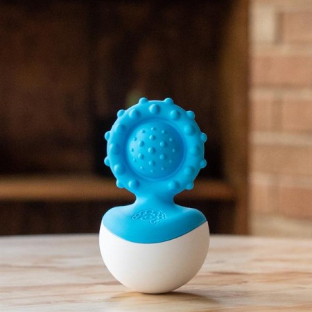 Прорезыватель-неваляшка Fat Brain Toys dimpl wobl голубой FA217-4