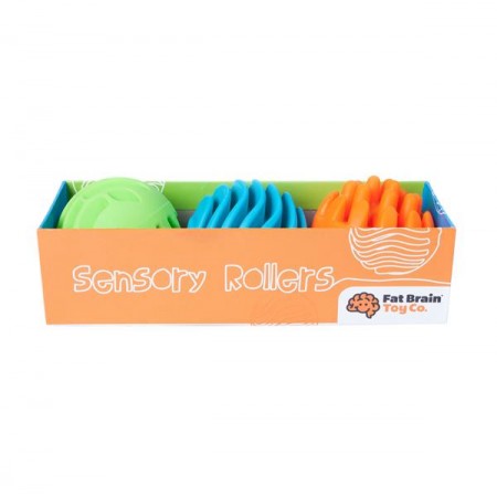 Прорезыватель-погремушка Fat Brain Toys Sensory Rollers Сенсорные шары 3 шт. F161ML Прорезыватель-погремушка Fat Brain Toys Sensory Rollers Сенсорные шары 3 шт. F161ML