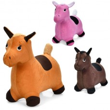 Прыгающая лошадка BabyToys MS 4688 с плюшем и чехлом