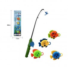 Детская магнитная рыбалка BabyToys 222-3, 4 шт, разные цвета