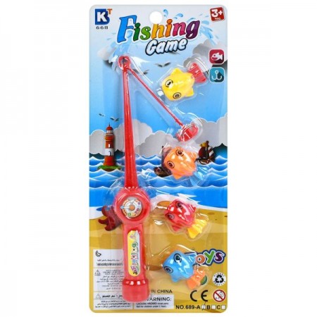 Детская магнитная рыбалка BabyToys 689A с удочкой и 3 рыбками Детская магнитная рыбалка BabyToys 689A с удочкой и 3 рыбками