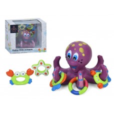 Игра для купания осьминог 8922, кольца-фигурки 5 шт
