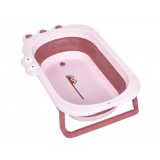 Ванночка детская складная силиконовая розовая EL CAMINO ME 1141 CROCO Pink