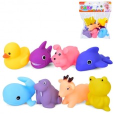 Игрушки для купания животные BabyToys 508-223, 8шт с пищалкой