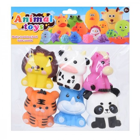 Набір іграшок для ванни BabyToys з пищалкою 6 шт Набір іграшок для ванни BabyToys з пищалкою 6 шт