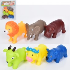 Игрушка для купания BabyToys J560A-42 животные, 6 шт, разные цвета
