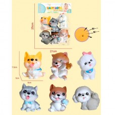 Игрушка для купания собака BabyToys YF002-7 набор 6 шт