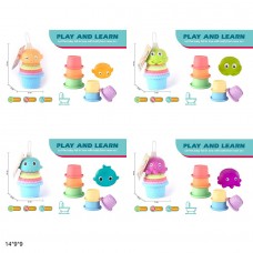 Игрушка для ванны BabyToys пирамидка с сеткой 14х9х9 см