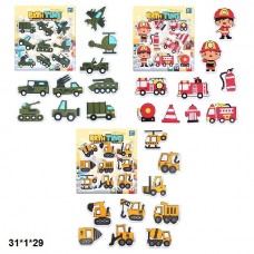 Набор для ванны BabyToys SY1071 спецтехника EVA 9 шт разноцветный