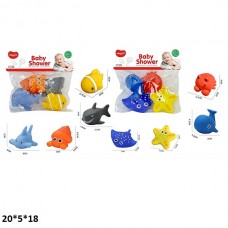 Игрушки для ванны BabyToys рыбки 4 шт разные цвета