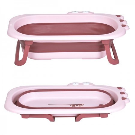 Ванночка ME 1141 CROCO Pink детская, силикон, складная, 80*53,9*20,8, розовый