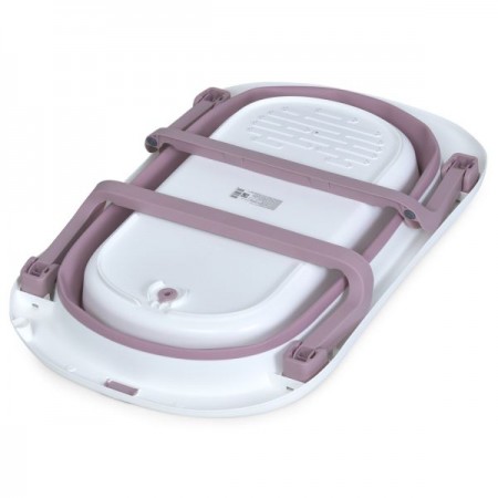 Ванночка ME 1151 PLUS Lilac дитяча, з термометром, вкладиш, силікон, складана 78,3*49,3*20,5, рожевий
