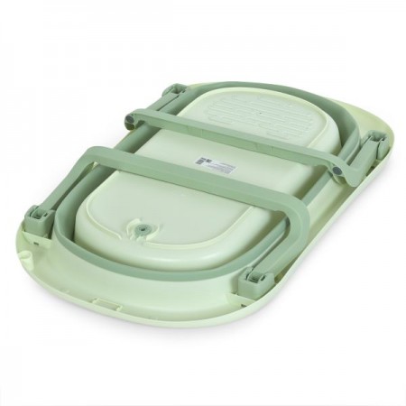 Ванночка ME 1151 PLUS Pale Green детская, с термометром, вкладыш, силикон, складная 78,3*49,3*20,5, зеленая
