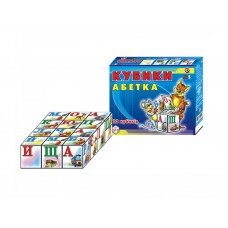 Кубики пластмассовые 12 шт, Абетка, Технок 0212