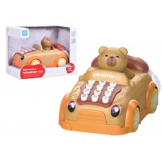 Детский телефон-машинка Капибара Telephone Car, 16,8 см, кнопки и звуковые эффекты YL626-39 Детский телефон-машинка Капибара Telephone Car, 16,8 см, кнопки и звуковые эффекты YL626-39