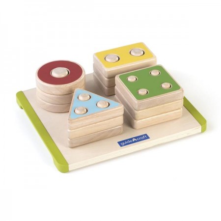 Деревянная логическая пирамидка Guidecraft Manipulatives Фигуры геометрии G6738 Деревянная логическая пирамидка Guidecraft Manipulatives Фигуры геометрии G6738