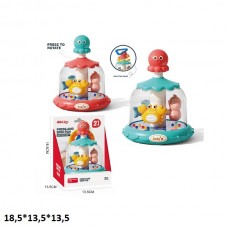 Детская юла Дзига 6236 с животными и шариками разных цветов