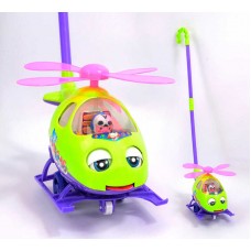 Каталка вертолет BabyToys на палочке для малышей