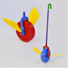 Каталка на палочке BabyToys Колесо с трещоткой и крыльями