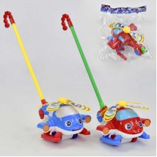 Каталка на палочке Вертолет с брязкальцем BabyToys 0362 Каталка на палочке Вертолет с брязкальцем BabyToys 0362