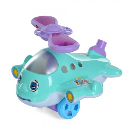Каталка на палиці вертоліт 47см зі звуком і світлом BabyToys Каталка на палиці вертоліт 47см зі звуком і світлом BabyToys