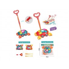 Каталка на палочке BabyToys Краб с движущимися клешнями и шестернями Каталка на палочке BabyToys Краб с движущимися клешнями и шестернями