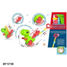 Каталка динозавр BabyToys A0536 с ручкой пластмассовая
