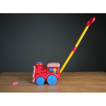 Каталка на палочке BabyToys 8525 пластмассовая разноцветная Каталка на палочке BabyToys 8525 пластмассовая разноцветная