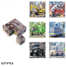 Магнітні кубики транспорт BabyToys CL325-1, 9 деталей Магнітні кубики транспорт BabyToys CL325-1, 9 деталей