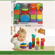 Кубики-конструктор LD50048-A текстурні з тваринками пищать кор.28,5*9,5*21,5 