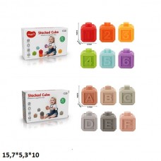 Текстурні кубики-конструктор BabyToys YL8108 6 штук