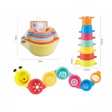 Детская пирамидка BabyToys 617-27 гусеничка 7 деталей