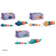 Детская пирамидка BabyToys тваринки винил с рождения Детская пирамидка BabyToys тваринки винил с рождения